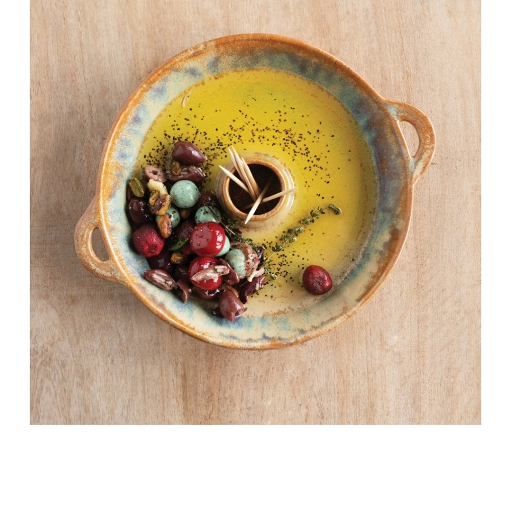 Stoneware appetizer dish